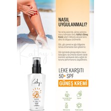 Kathy's Leke Karşıtı - Aydınlatıcı Spf 50+ Korumalı Vücut ve Yüz Güneş Kremi 125ML