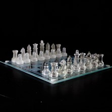 Glass Chess Cam Satranç Takımı (25 cm x 25 Cm)