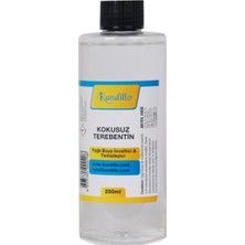 Kandillo Yağlı Boya Seti Yardımcı Malzemeler 3 x 250 ml Terebentin Resim Keten Yağı ve Fırça Temizleme Sıvısı