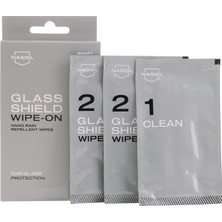 Nasiol Glasshield Wipe-On Nano Yağmur Kaydırıcı Mendil-Cam Yüzey Seramik Kaplama-1 Yıl Dayanım