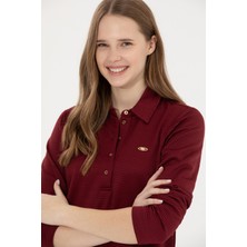 U.S. Polo Assn. Kadın Vişne Örme Elbise 50254418-VR223