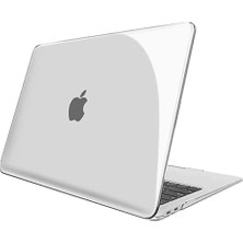 Fibaks Apple Macbook Air M2 Çip 13.6 A2681 2022 Kılıf 360 Derece Şeffaf Hava Menfezli Tam Koruma Kapak