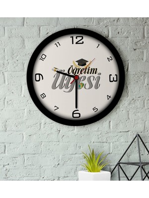 BK Kişiye Özel Öğretim Üyesi Ahşap Duvar Saati-2