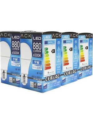 Ack 9W 6'lı LED Ampul - Beyaz Işık