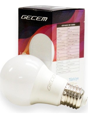 Gecem 9W Led Ampul 10'lu Paket Günışığı