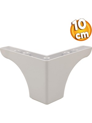 Badem10 Rose Beyaz 10 cm Yüksekliği ile Lüks Mobilya Kanepe Sehpa Puf Koltuk Ayağı Şık Tasarım