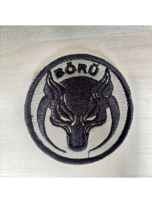 ŞAFAK25 Börü Bayrak Kırmızı Nakış Işleme Arma Patch Peç Kumaş