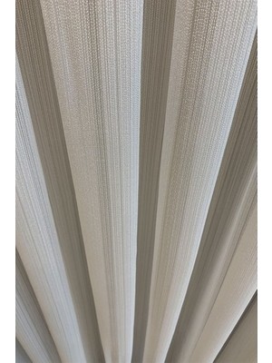 Perhal İnce Çizgi Desenli1-3 Sık Pileli 125 x 250  cm Tül Perde