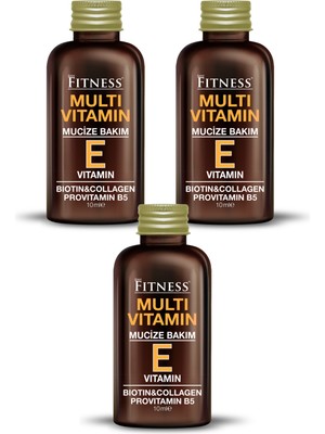 Fitness Professional Acil Onarıcı Mucize Bakım E Vitamini Biotin Collagen Provitamin B5 Multivitamin Saç Bakım Kürü x 3