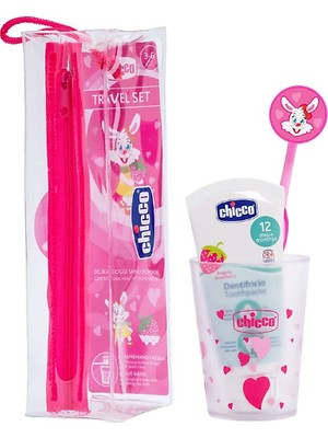 Chicco Diş Fırçası Seti 36 Ay Üstü Hassas Diş Etleri İçin Pembe Renkli Pratik Set