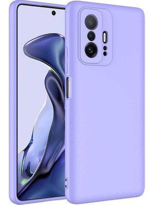 Case Street Xiaomi Mi 11T Pro Kılıf Mara Lansman Silikon Mat Soft Içi Süet Mor