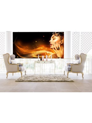 Umut Gergi Tavan Kuaför Temalı Tek Parça Duvar Kağıdı