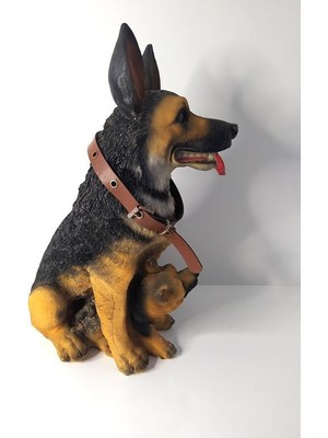 HD Marketim Alman Çoban Köpeği Heykel Wolfhound Heykeli Kurt Köpek Dekorasyon Zanaat Süs Aksesuarları Mobilya