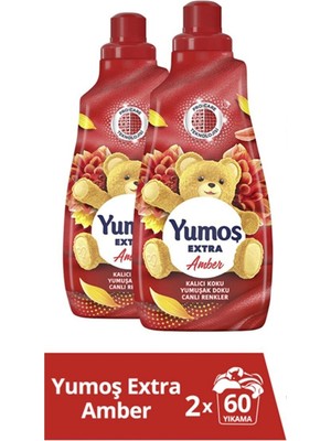 Yumoş Extra Çamaşır Yumuşatıcısı Amber 1440 ml 2 Adet Yumoş Amber 1440
