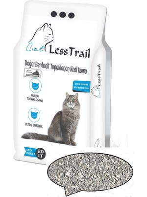 Less Trail Aktif Karbon Kedi Kumu 20 lt İnce Tane Koku Önleyici Ultra Topaklanma Özelliği