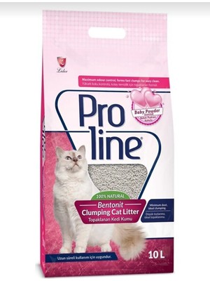 Pro Line Doğal Topaklanan Baby Powder Kokulu Kedi Kumu 10 Lt