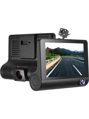 Wevolt MB-400 3 Kameralı 4 Inç 1080P Yol Kayıt Kamerası Geri Vites Araç Içi Kamera Gece Görüşlü. Araç Kamerası.