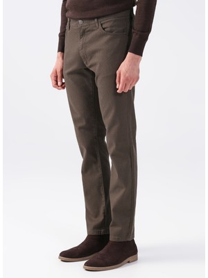 Altınyıldız Classics Normal Bel Boru Paça Comfort Fit Haki Erkek Pantolon 4A0123100061