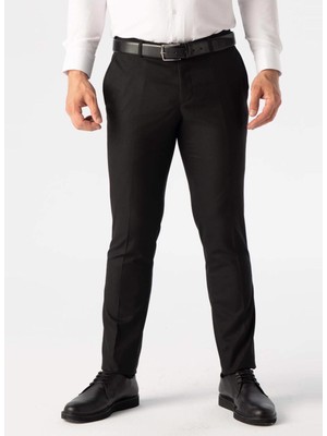 Süvari Normal Bel Normal Paça Slim Fit Siyah Erkek Pantolon PN1014400284