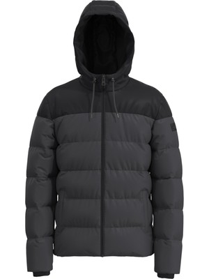 Only & Sons Regular Fit Siyah Erkek Kısa Şişme Mont 22020857_ONSMELVIN Lıfe Hood Puffer