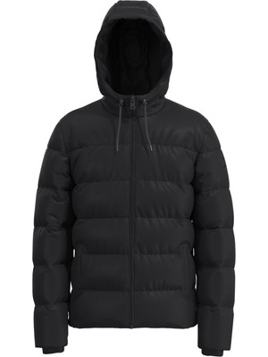 Only & Sons  Siyah Erkek Kısa Şişme Mont Onsmelvın Lıfe Hood Puffer Jacket