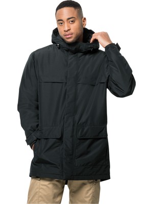 Jack Wolfskin Siyah Erkek Mont 1115471-6000 Wınterlager Parka M