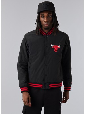 New Era Siyah Erkek Mont 60284773TEAM Logo Bomber Jacket Chı