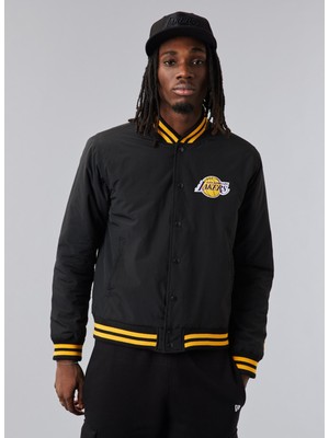 New Era  Siyah Erkek Kısa Şişme Mont 60284782TEAM Logo Bomber Jacket Los