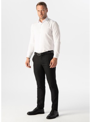 Süvari Normal Bel Normal Paça Slim Fit Siyah Erkek Pantolon PN1014400295