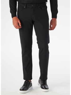 Süvari Normal Bel Normal Paça Slim Fit Siyah Erkek Pantolon PN2020500511