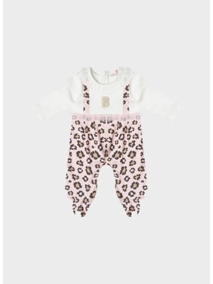 GB Bayb Layette Leopar Desenli Rahat Çok Renkli Bebek Tulum 22FW0LT7811