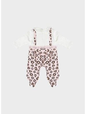 GB Bayb Layette Leopar Desenli Rahat Çok Renkli Bebek Tulum 22FW0LT7811