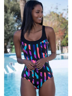 Hazelin Kadın Çok Renkli Yüzücü Mayo HZL23S-AR18981