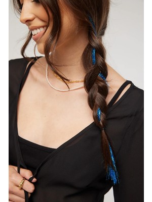 New Obsessions Saç Simi İpi Tinsel Gece Mavisi