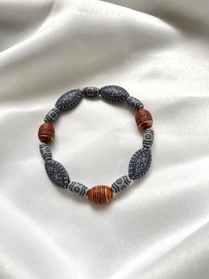 Padore Accessory Erkek - Elegant > %100 Massive Ahşap | Desenli Şık Tasarım Padore Bileklik < Handmade >