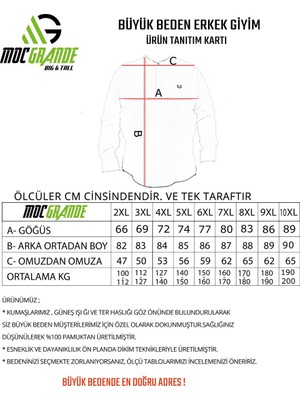 Moc Grande Mocgrande Büyük Beden Erkek Ekoseli Gömlek 23357 Beyaz