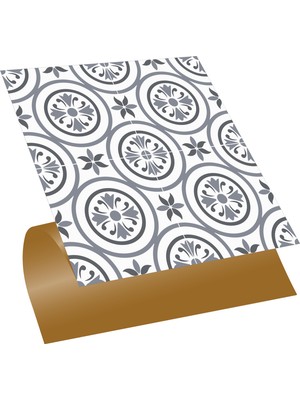 Tink Kendinden Yapışkanlı Mutfak Kaplama Geometrik 030 Desenli Pvc Karo 30X30 cm (56 Adet) 5m2