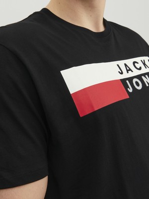 Jack & Jones Renkli Logo Baskılı Tişört-Corplogo