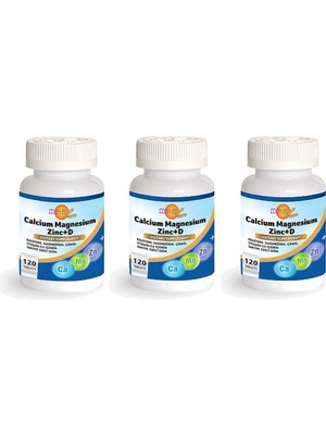 Meka Nutrition Calcium Magnesium Zinc Vitamin D 3x120 Tablet