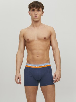 Jack & Jones Düz Renk Logo Detayli 3!lü Boxer Paketi- 12228472