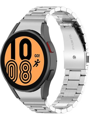 MobaxAksesuar Samsung Galaxy Watch 4 5 6 7 FE 40 40 44 Classic 42 43 46 47 mm Kordon 1-1 Uyumlu Klipsli Metal Kordon 04