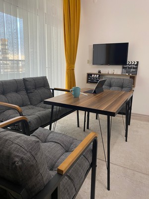 Modern Style Home Venüs Balkon, Bahçe, Cafe - Salon - Metal Kanepe Koltuk Takımı - 2+1+1 + Masa