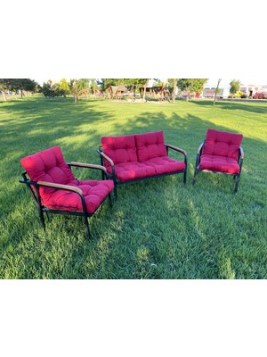 Modern Style Home Balkon, Bahçe, Cafe - Metal Kanepe Koltuk Takımı - 2+1+1