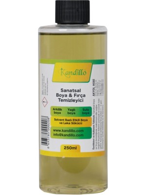 Kandillo Yağlı Boya Seti Yardımcı Malzemeler 3 x 250 ml Terebentin Resim Keten Yağı ve Fırça Temizleme Sıvısı