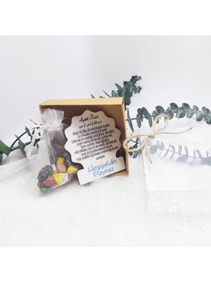 Hayaller Dükkanı 30 Adet Kutulu Ayetel Kürsi Baskılı Ahşap Bebek Magnet