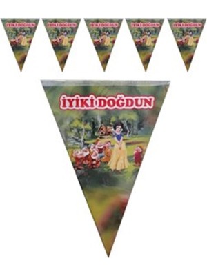 Hayaller Dükkanı Pamuk Prenses Flama Bayrak - 2 Metre