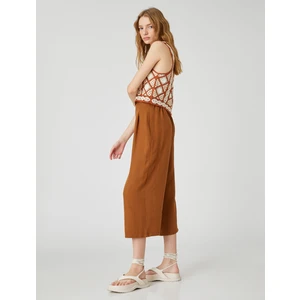 Bol Paça Pantolon Culotte Crop Piliseli