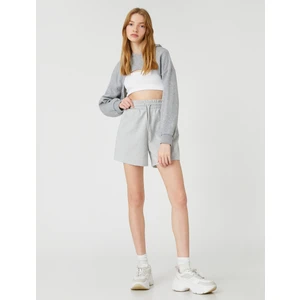 Basic Şort Beli Bağcıklı Rahat Kesim