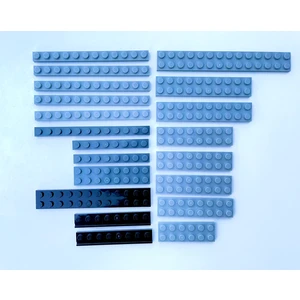 Orijinal Parçalar - Karma 1 x 12 1 x 8 2 x 8 2 x 14 2 x 10 2 x 8 2 x 8 Dark Bluish Gray Light Bluish Gray Plate (20 Adet)