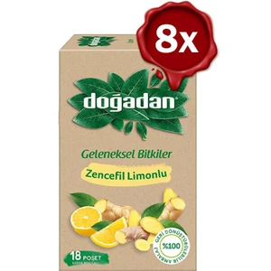 Zencefil Limonlu Bitki Çayı 18'li x 8 adet